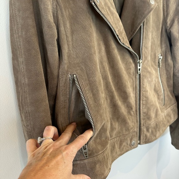 Blank NYC Brown Suede Moto Jacket - Picture 8 of 15